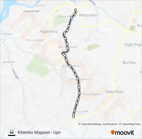 UPN - KITAMBO MAGASIN Bus Line Map
