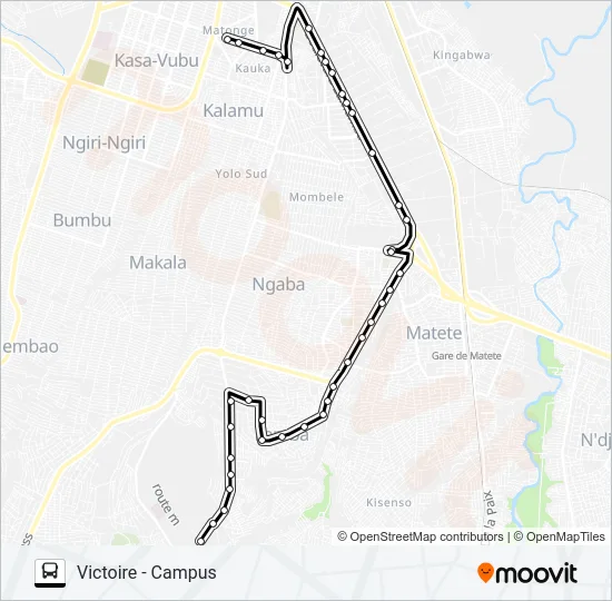 VICTOIRE - CAMPUS Bus Line Map