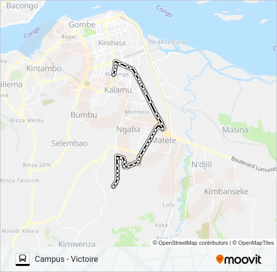 VICTOIRE - CAMPUS Bus Line Map