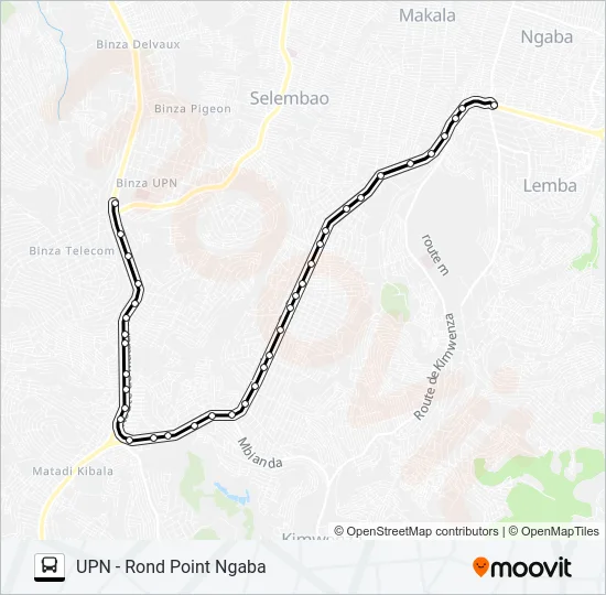 UPN - ROND POINT NGABA Bus Line Map