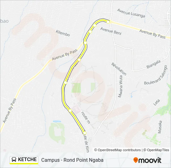 KETCHE Bus Line Map