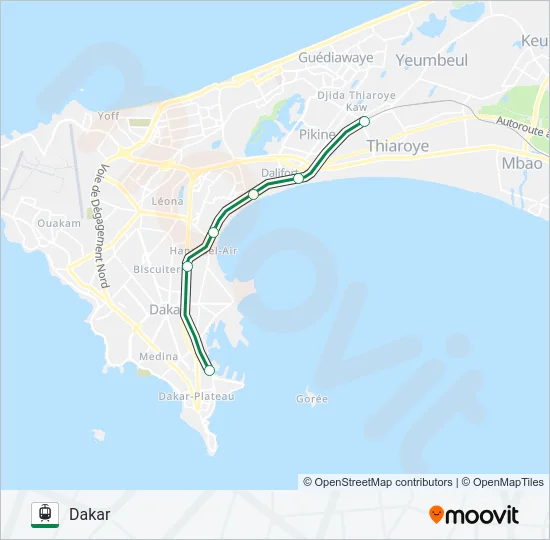 PTB 1 Light Rail Line Map