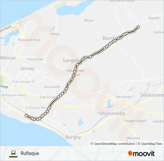 208 Bus Line Map