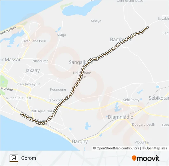 208 Bus Line Map