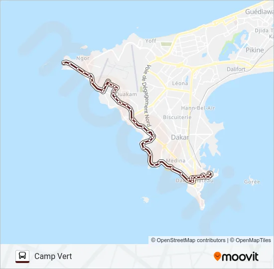 14 Bus Line Map