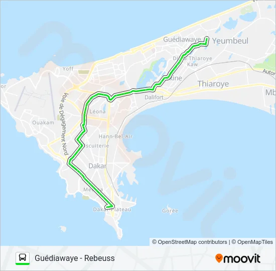 46 Bus Line Map