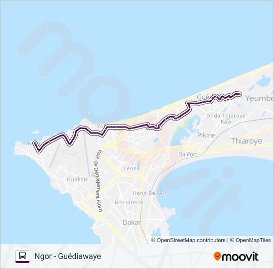 36 Bus Line Map