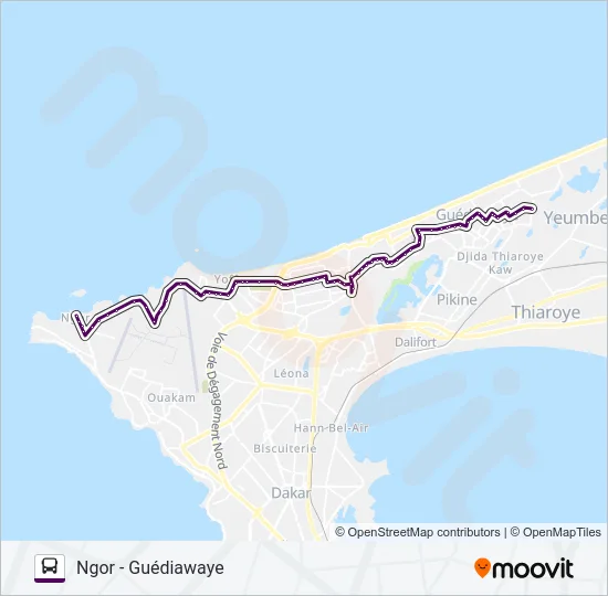 36 Bus Line Map