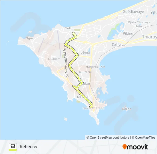 34 Bus Line Map
