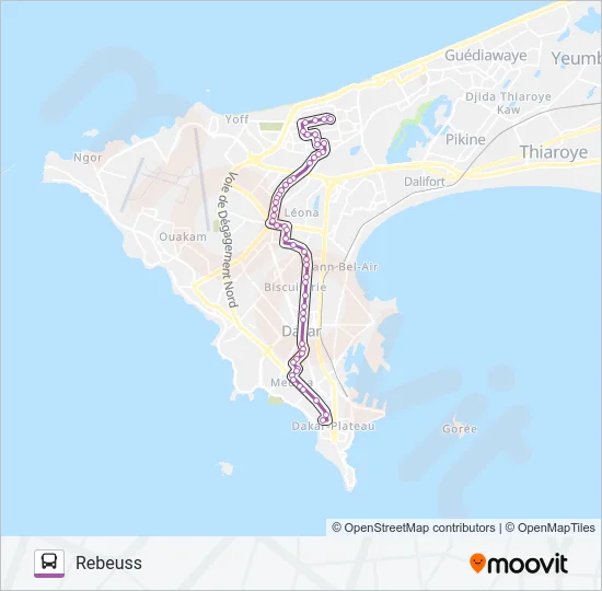 2B Bus Line Map