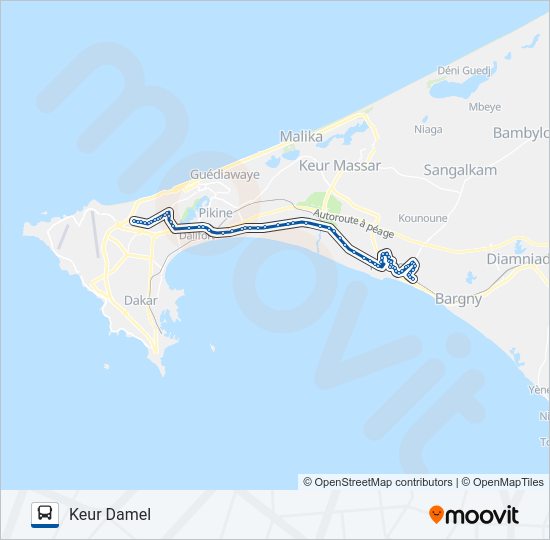 Plan de la ligne 63 de bus