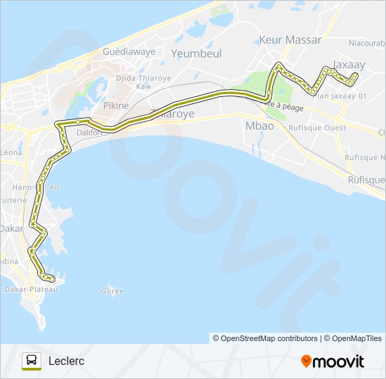 Plan de la ligne 234 de bus