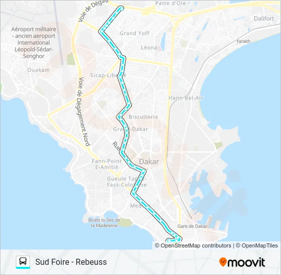 1B Bus Line Map