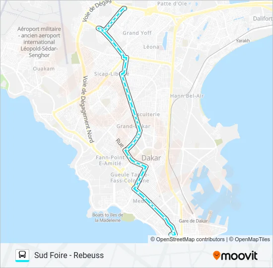 1B Bus Line Map