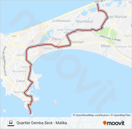 16B Bus Line Map
