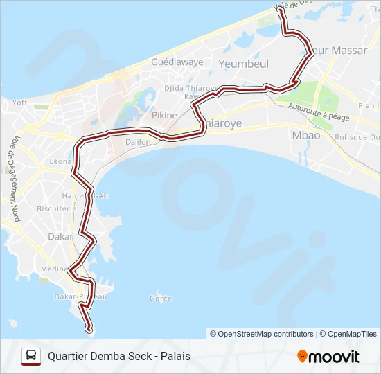 16B Bus Line Map