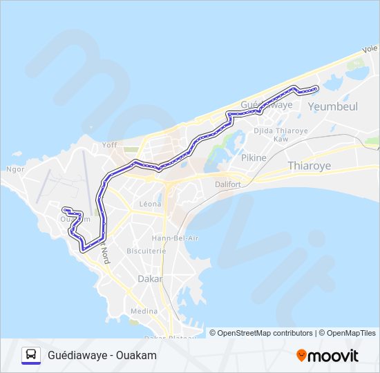 Plan de la ligne 42 de bus