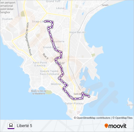 Plan de la ligne 4 de bus