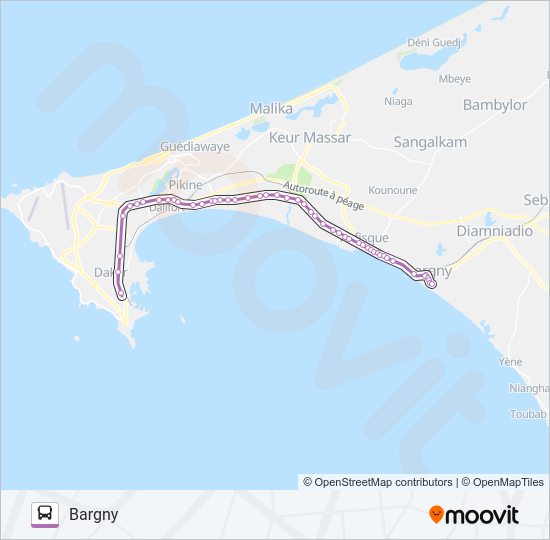 Plan de la ligne 60 de bus