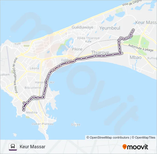 54 Bus Line Map