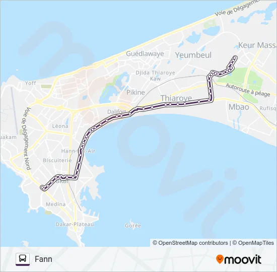 54 Bus Line Map
