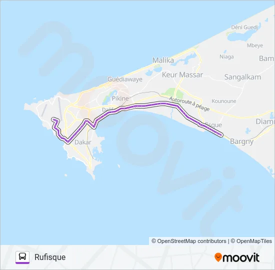 Plan de la ligne 67 de bus