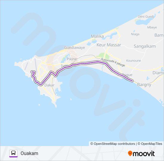 Plan de la ligne 67 de bus