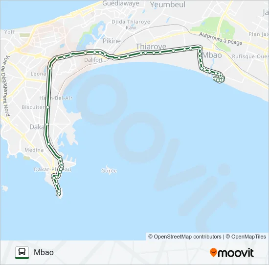 45 Bus Line Map