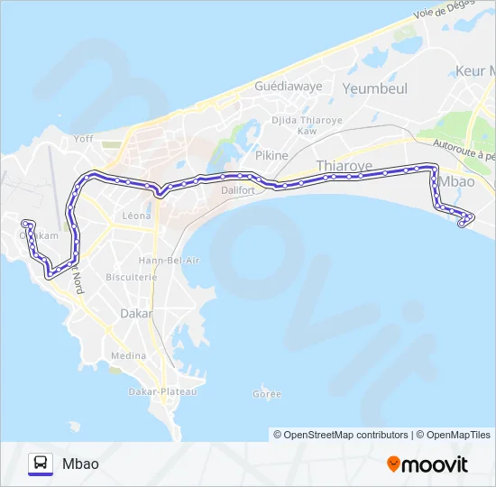 44 Bus Line Map