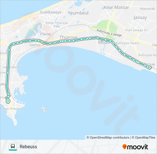 55 Bus Line Map