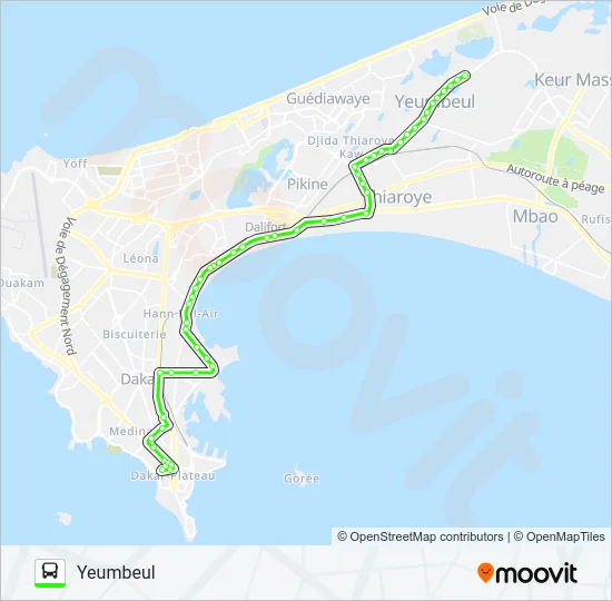 Plan de la ligne 82 de bus