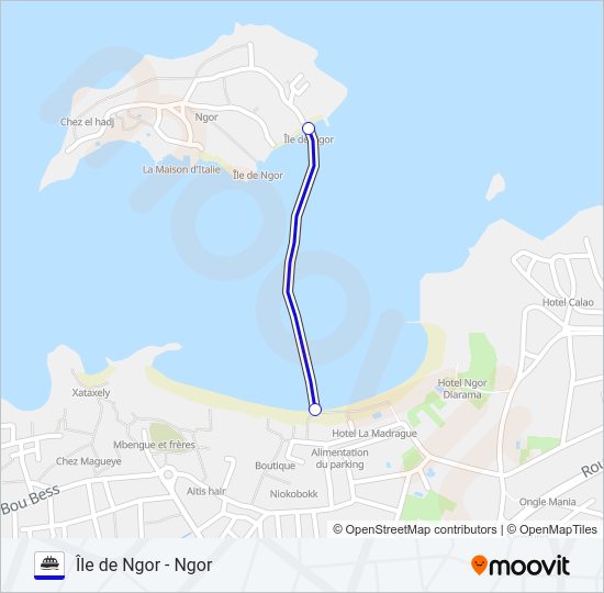 Plan de la ligne F4 de ferry