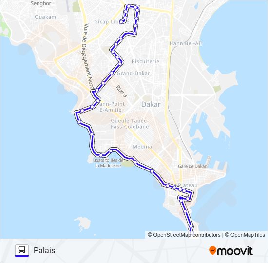 Plan de la ligne 10 de bus