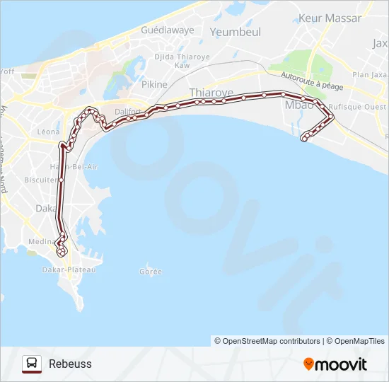 40 Bus Line Map