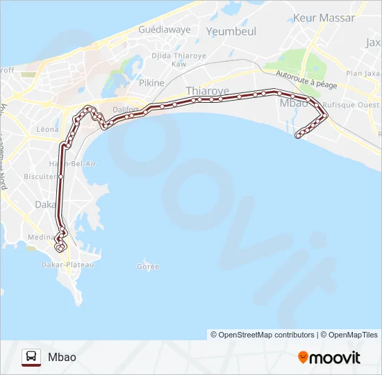 Plan de la ligne 40 de bus