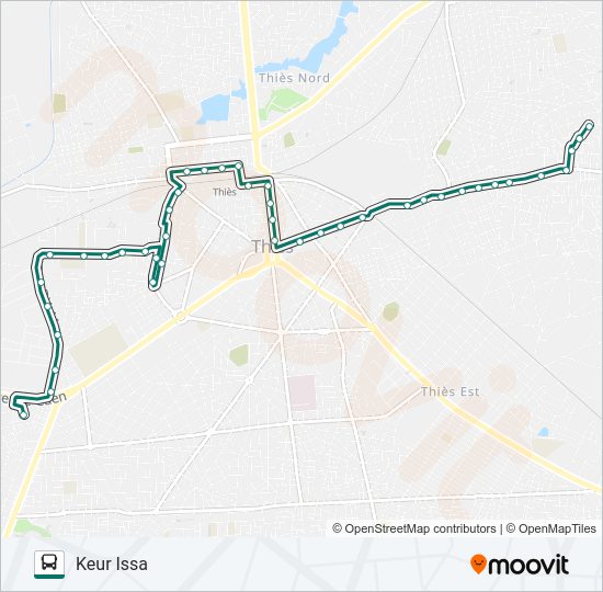 Plan de la ligne L7 de bus