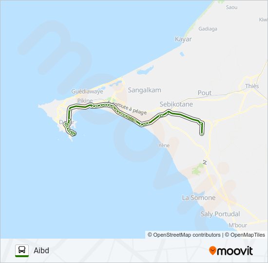 Plan de la ligne 404B de bus