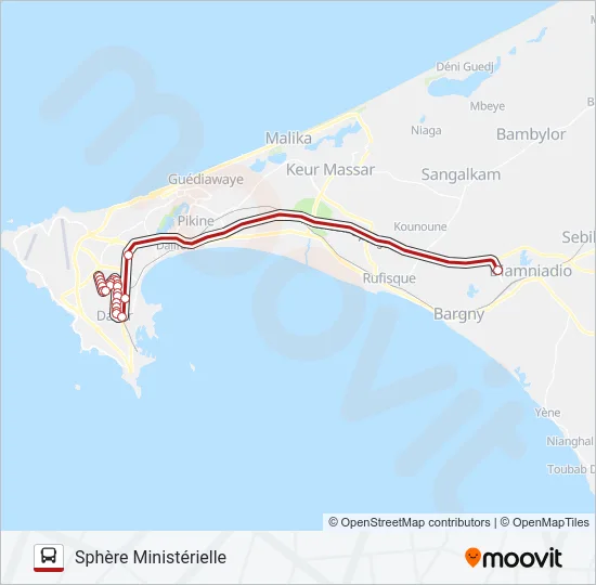405 Bus Line Map