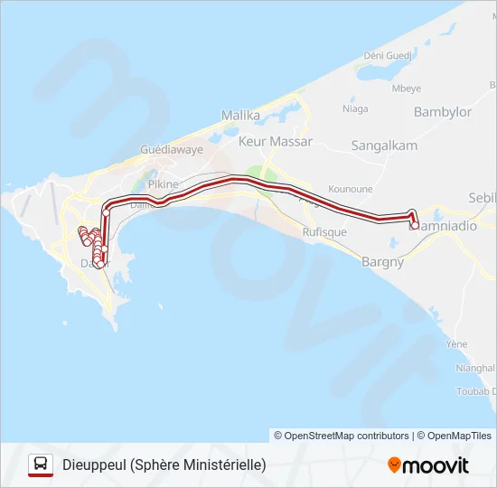 405 Bus Line Map