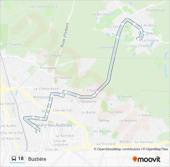 18 Bus Line Map