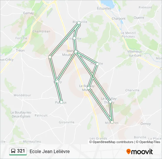 321 Itinéraire: Horaires, Arrêts & Plan - Ecole Jean Lelièvre (mis à jour)