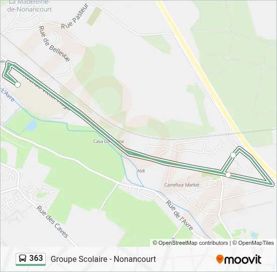 363 Route: Schedules, Stops & Maps - Groupe Scolaire - Nonancourt (Updated)