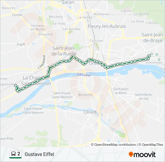 2 Bus Line Map