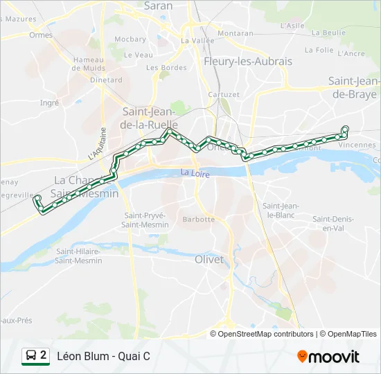 2 Bus Line Map