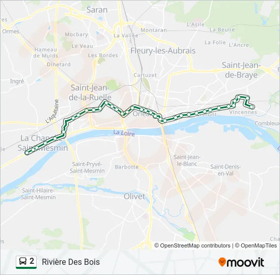 2 Bus Line Map