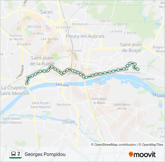 2 Bus Line Map