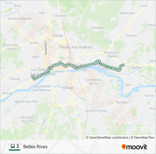 2 Bus Line Map