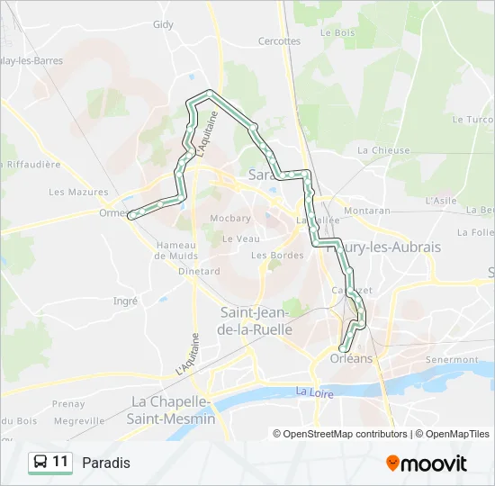 11 Bus Line Map