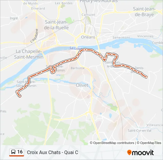 16 Bus Line Map