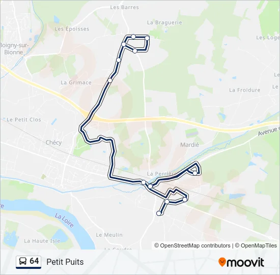 64 Bus Line Map